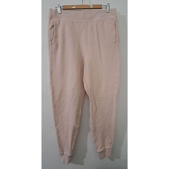 Cos Womens Large Sweatpants Joggers Waffle Knit Light Peach Color - Picture 2 of 8